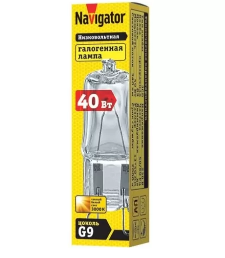 Галогенная лампа Navigator 94 215 JCD9 40Вт clear G9 230В 2000h 94215